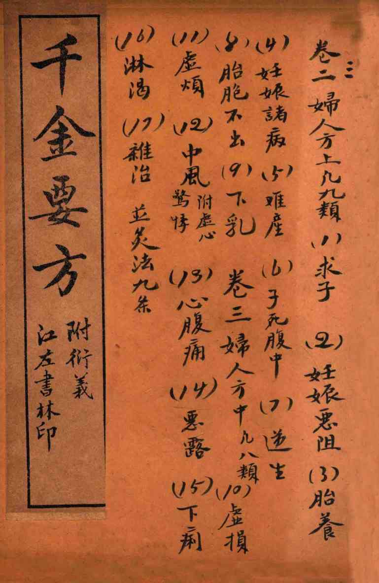 孙真人备急千金要方  卷2-3